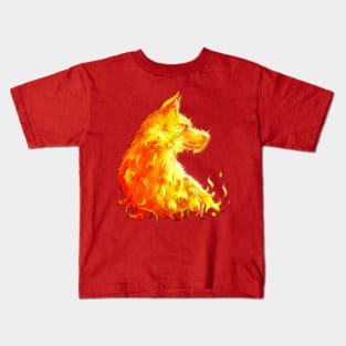 flame dog Kids T-Shirt